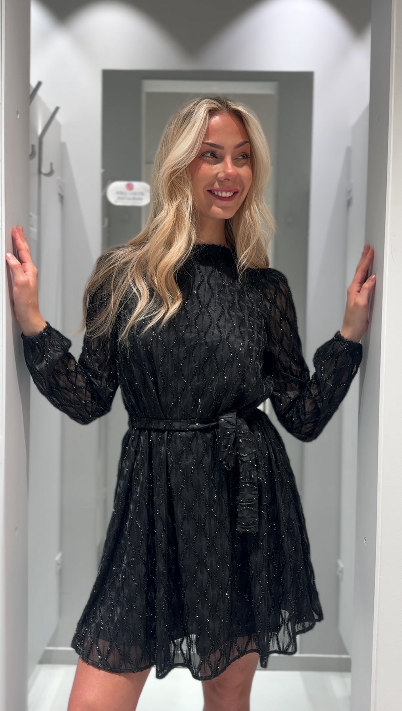 AWNOLITA Short Dress - Black